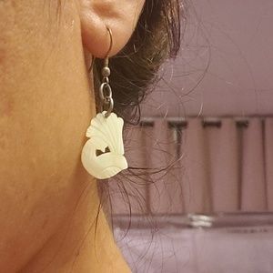 Peacock earrings